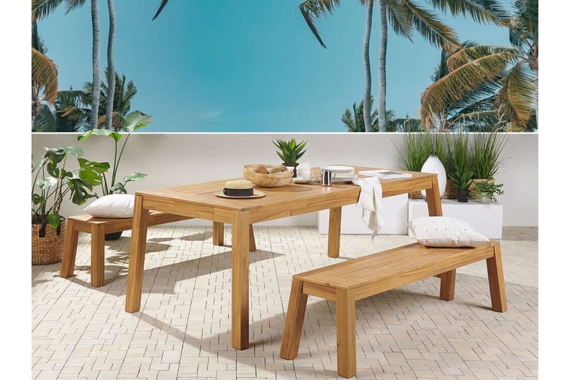 Coteto 3-sits Sittbänk Utomhus 160 cm - Akacia - Utemöbler - Utesoffor & bänkar - Trädgårdsbänkar