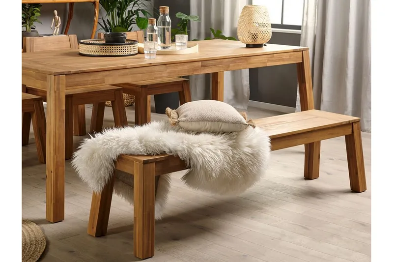 Coteto 3-sits Sittbänk Utomhus 160 cm - Akacia - Utemöbler - Utesoffor & bänkar - Trädgårdsbänkar