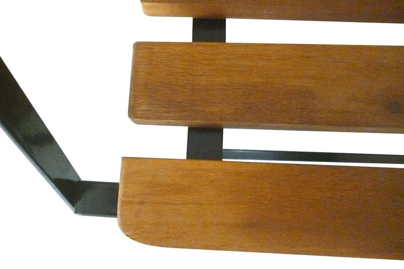 Hopfällbar Trädgårdsbänk 112 cm massivt akaciaträ - Brun - Utemöbler - Utesoffor & bänkar - Trädgårdsbänkar