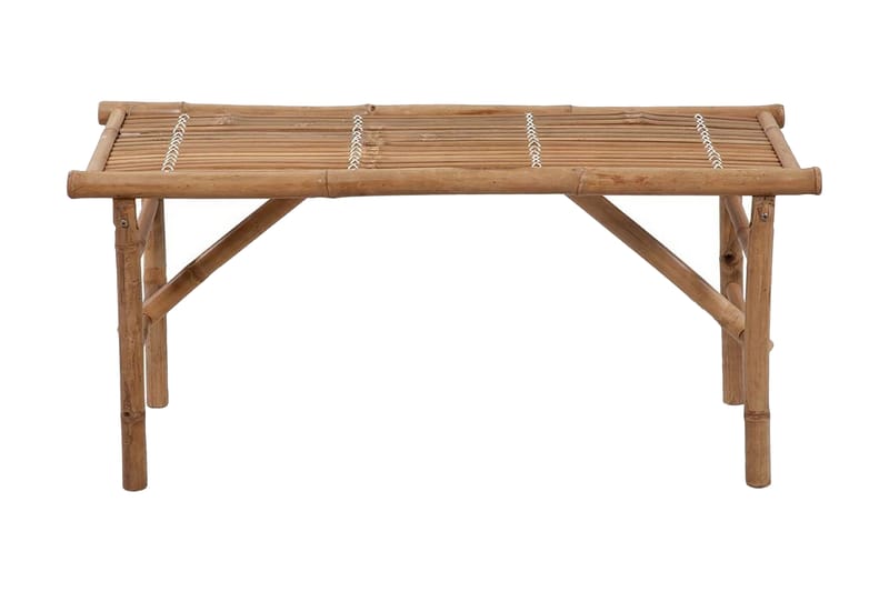 Hopfällbar trädgårdsbänk 118 cm bambu - Brun - Trädgårdsbänkar