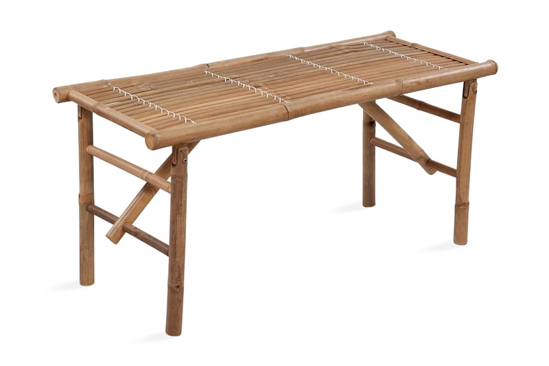 Hopfällbar Trädgårdsbänk 118 cm bambu - Brun - Utemöbler - Utesoffor & bänkar - Trädgårdsbänkar