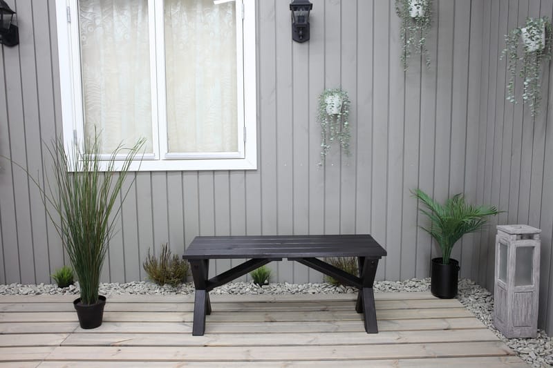 Lietinna Utebänk 100 cm - Svart - Utemöbler - Utesoffor & bänkar - Trädgårdsbänkar