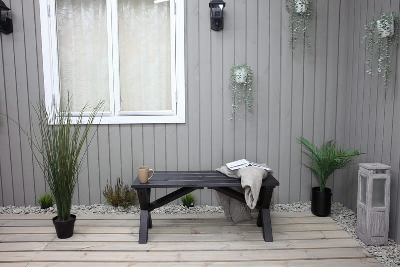 Lietinna Utebänk 100 cm - Svart - Utemöbler - Utesoffor & bänkar - Trädgårdsbänkar