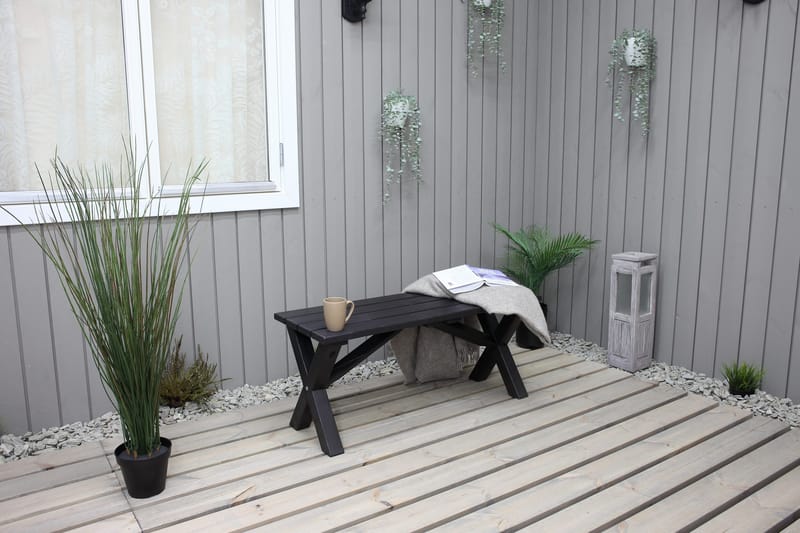 Lietinna Utebänk 100 cm - Svart - Utemöbler - Utesoffor & bänkar - Trädgårdsbänkar
