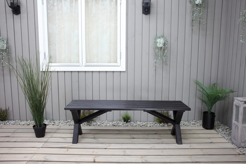 Lietinna Utebänk 140 cm - Svart - Utemöbler - Utesoffor & bänkar - Trädgårdsbänkar