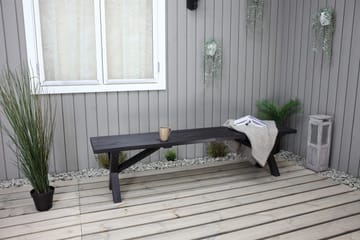 Lietinna Utebänk 180 cm - Svart - Utemöbler - Utesoffor & bänkar - Trädgårdsbänkar