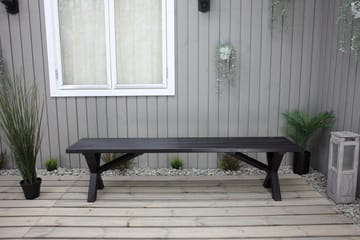 Lietinna Utebänk 180 cm - Svart - Utemöbler - Utesoffor & bänkar - Trädgårdsbänkar
