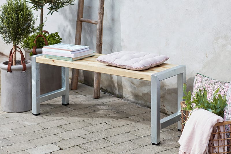 PLUS CaféBänk Utomhus 127 cm Tryckimpregnerat - Utemöbler - Utesoffor & bänkar - Trädgårdsbänkar