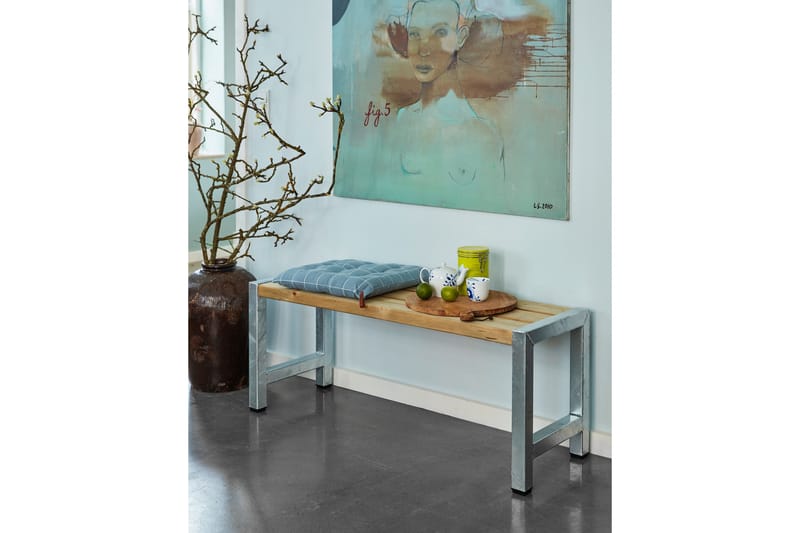 PLUS CaféBänk Utomhus 127 cm Tryckimpregnerat - Utemöbler - Utesoffor & bänkar - Trädgårdsbänkar