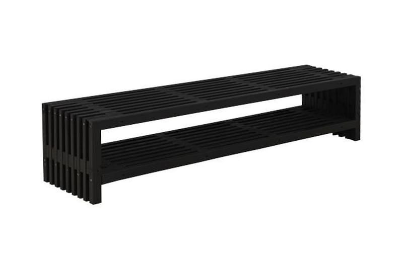 PLUS Rustik trallBänk Utomhus Design 218x49x45cm m/hylla - Utemöbler - Utesoffor & bänkar - Trädgårdsbänkar