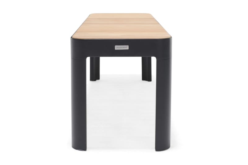 PORTALS Utebänk 143 cm Svart/Teak - Utemöbler - Utesoffor & bänkar - Trädgårdsbänkar