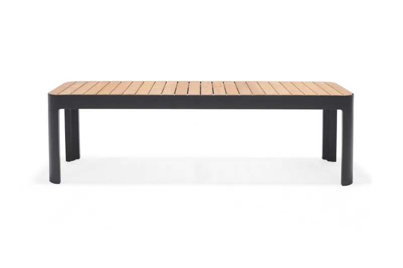 Portals Utebänk 143 cm - Svart/Trä - Utemöbler - Utesoffor & bänkar - Trädgårdsbänkar