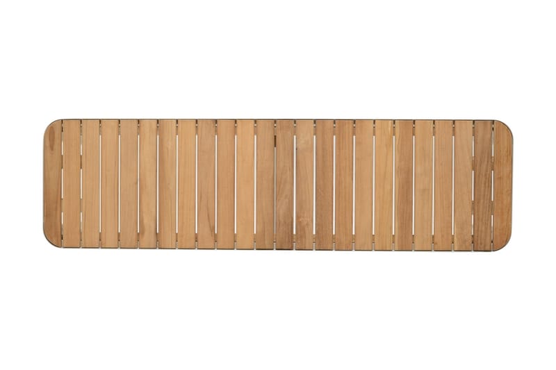 Portals Utebänk 143 cm - Vit/trä - Utemöbler - Utesoffor & bänkar - Trädgårdsbänkar