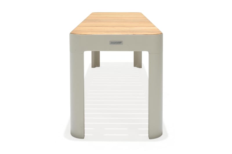 Portals Utebänk 143 cm - Vit/trä - Utemöbler - Utesoffor & bänkar - Trädgårdsbänkar