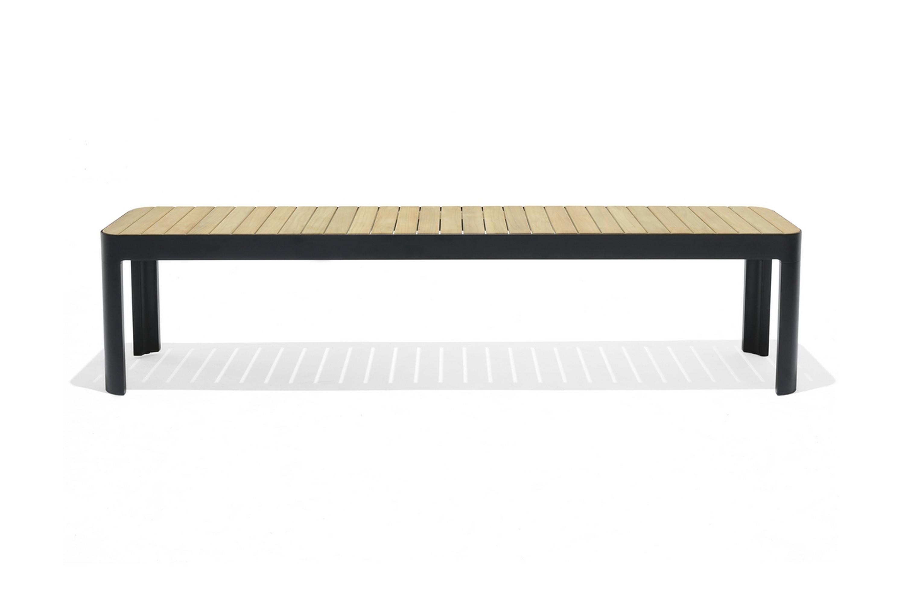 portals utebänk 182 cm svart/teak -