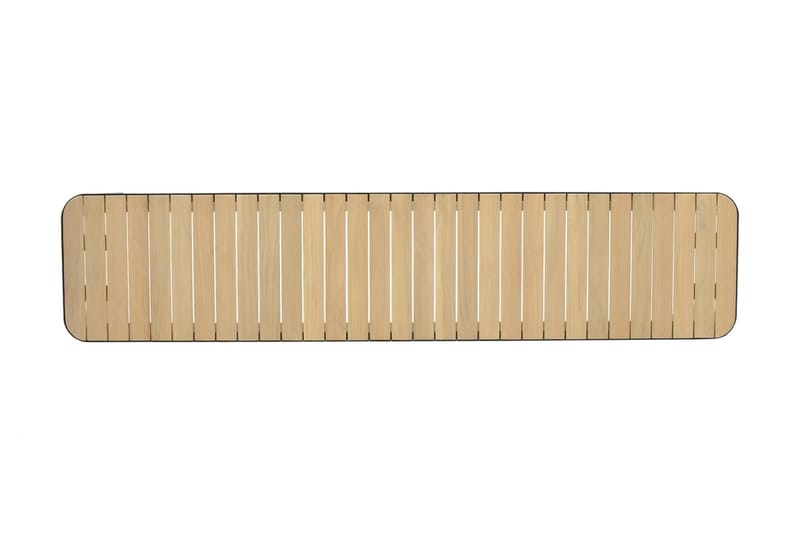PORTALS Utebänk 182 cm Svart/Teak - Utemöbler - Utesoffor & bänkar - Trädgårdsbänkar