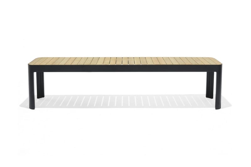 Portals Utebänk 182 cm, Svart/Trä