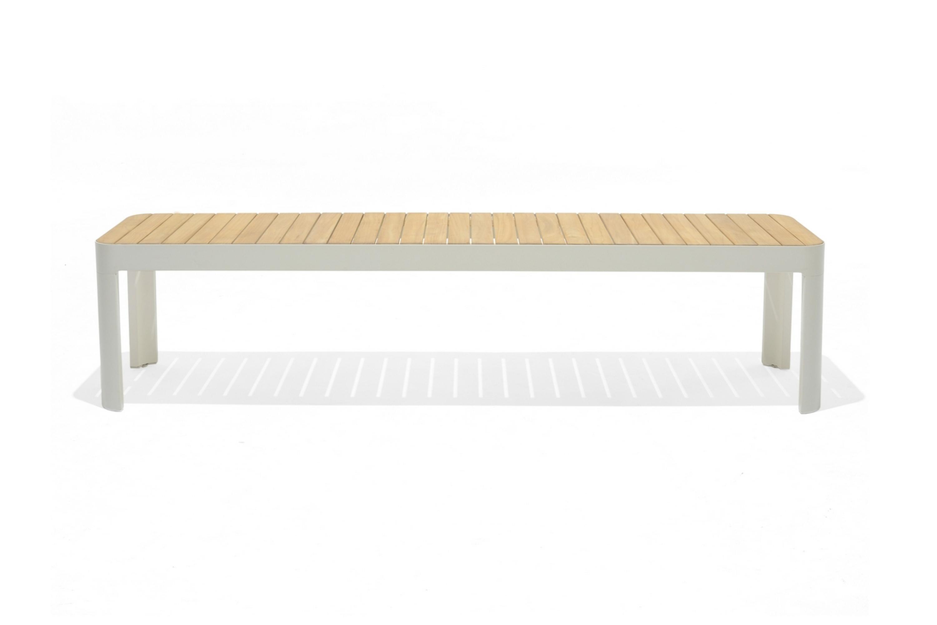 portals utebänk 182 cm vit/teak -