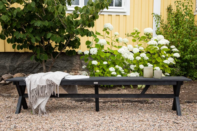 RIVES Utebänk Svart - Venture Home - Trädgårdsbänkar