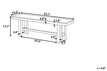 Scania Trädgårdsbänk 140 cm - Brun/Svart - Utemöbler - Utesoffor & bänkar - Trädgårdsbänkar