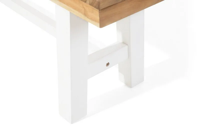 Scania Trädgårdsbänk 140 cm - Brun/Vit - Utemöbler - Utesoffor & bänkar - Trädgårdsbänkar