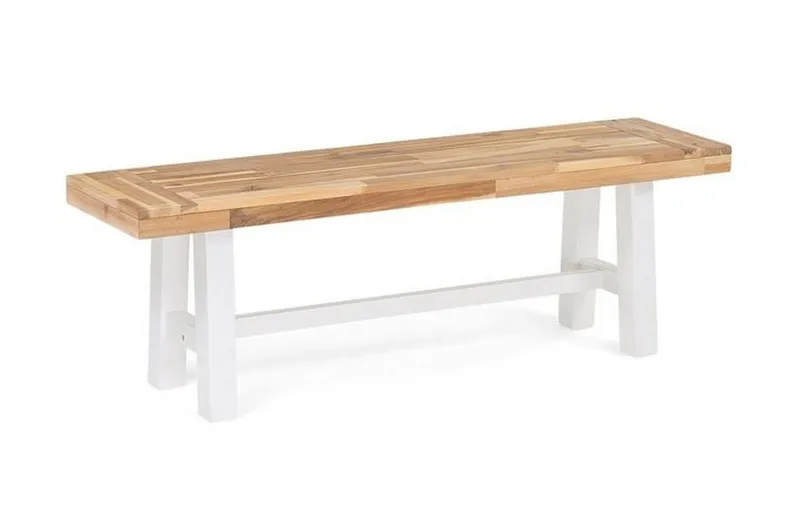 Scania Trädgårdsbänk 140 cm, Brun/Vit