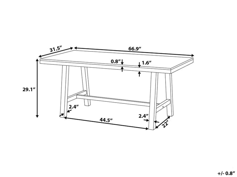 SCANIA Trädgårdsbord 170 cm - Utemöbler - Utesoffor & bänkar - Trädgårdsbänkar