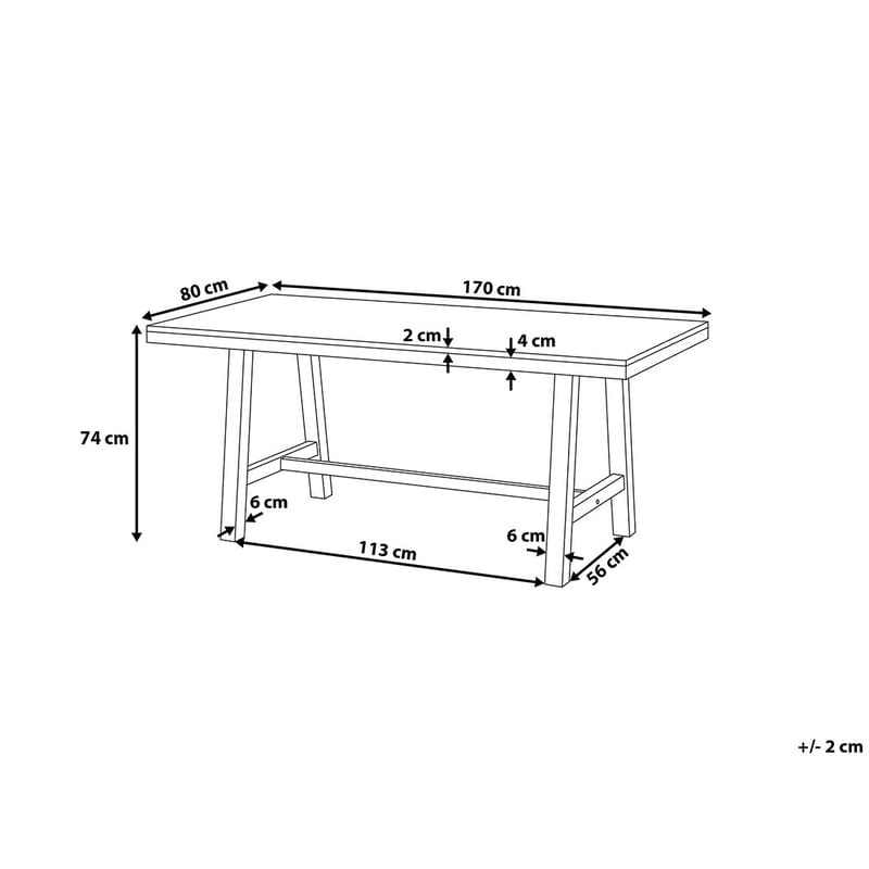 SCANIA Trädgårdsbord 170 cm - Utemöbler - Utesoffor & bänkar - Trädgårdsbänkar