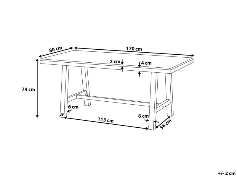 SCANIA Trädgårdsbord 170 cm - Utemöbler - Utesoffor & bänkar - Trädgårdsbänkar