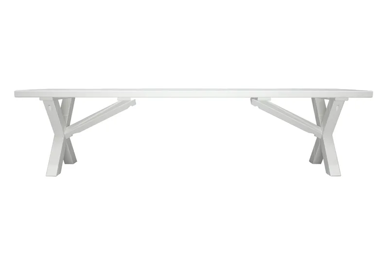 Scottsdale Bänk Utomhus 180 cm Vit - KWA - Utemöbler - Utesoffor & bänkar - Trädgårdsbänkar