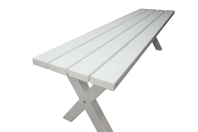 Scottsdale Bänk Utomhus 180 cm Vit - KWA - Utemöbler - Utesoffor & bänkar - Trädgårdsbänkar