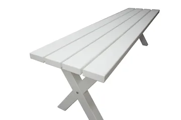 Scottsdale Bänk Utomhus 180 cm Vit - KWA - Utemöbler - Utesoffor & bänkar - Trädgårdsbänkar