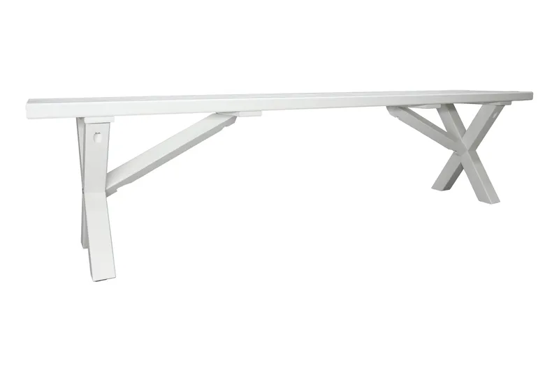 Scottsdale Bänk Utomhus 180 cm Vit - KWA - Utemöbler - Utesoffor & bänkar - Trädgårdsbänkar