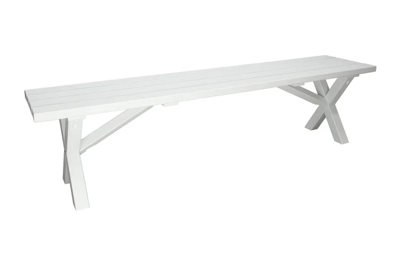 Scottsdale Bänk Utomhus 180 cm Vit - KWA - Utemöbler - Utesoffor & bänkar - Trädgårdsbänkar