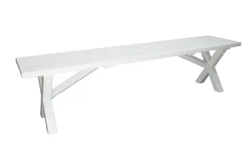 Scottsdale Bänk Utomhus 180 cm Vit - KWA - Utemöbler - Utesoffor & bänkar - Trädgårdsbänkar
