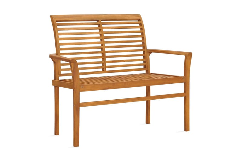 Trädgårdsbänk 112 cm massiv teak - Brun - Utemöbler - Utesoffor & bänkar - Trädgårdsbänkar