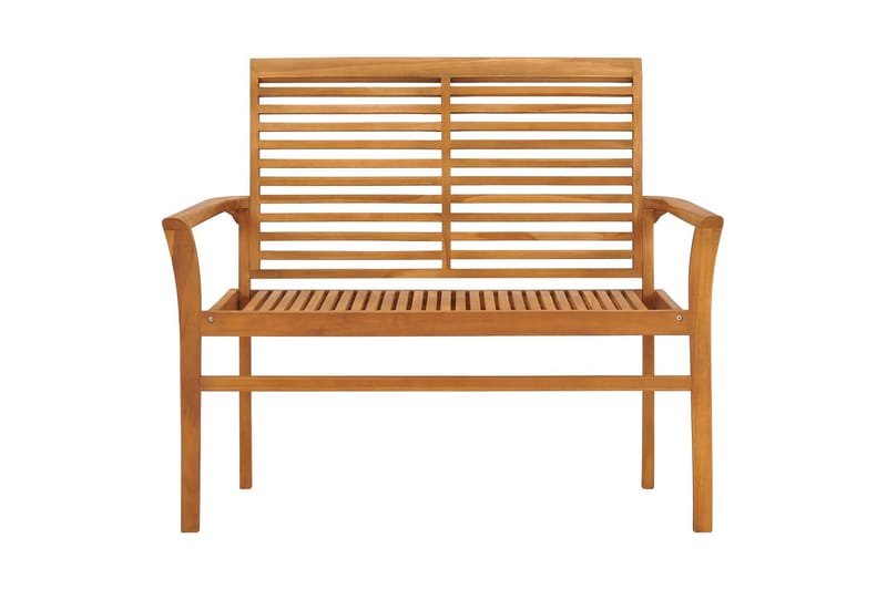 Trädgårdsbänk 112 cm massiv teak - Brun - Utemöbler - Utesoffor & bänkar - Trädgårdsbänkar