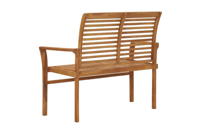 Trädgårdsbänk 112 cm massiv teak - Brun - Utemöbler - Utesoffor & bänkar - Trädgårdsbänkar