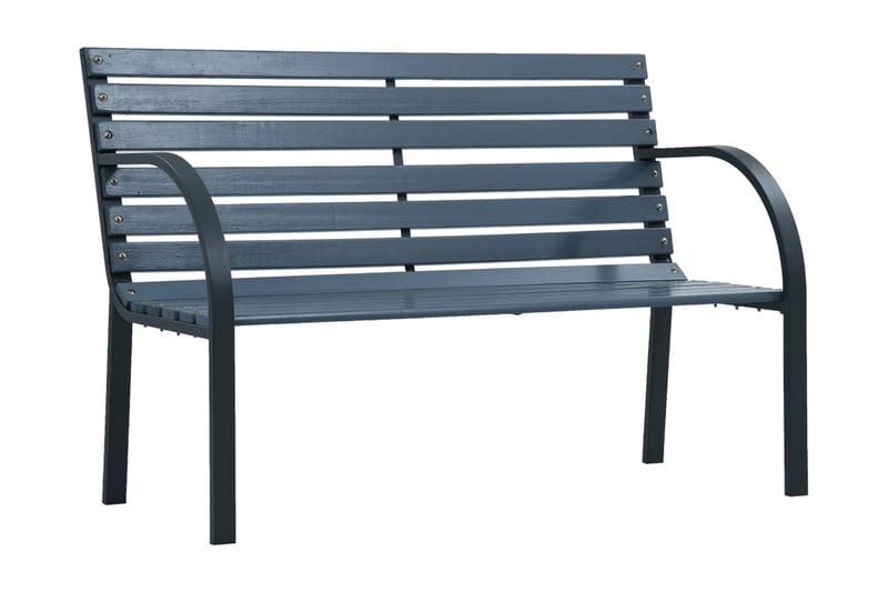 Trädgårdsbänk 120 cm grå trä - Grå - Utemöbler - Utesoffor & bänkar - Trädgårdsbänkar