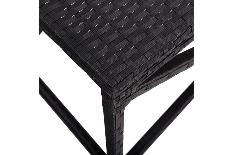 Trädgårdsbänk 120 cm konstrotting svart - Svart - Utemöbler - Utesoffor & bänkar - Trädgårdsbänkar