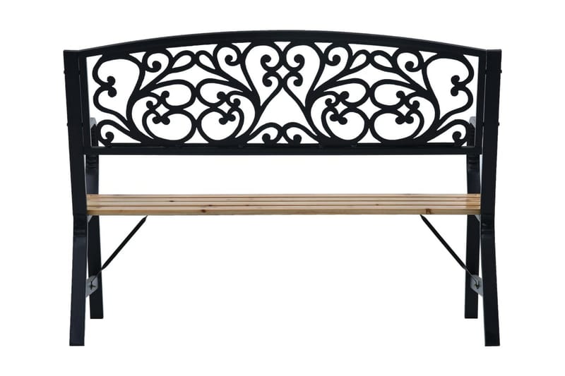 Trädgårdsbänk 120 cm trä - Svart - Utemöbler - Utesoffor & bänkar - Trädgårdsbänkar