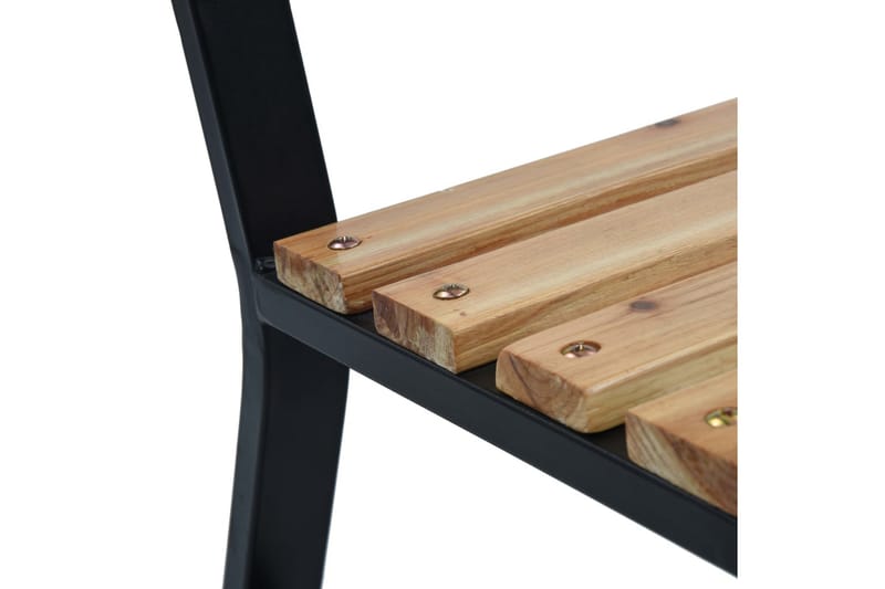 Trädgårdsbänk 120 cm trä - Svart - Utemöbler - Utesoffor & bänkar - Trädgårdsbänkar
