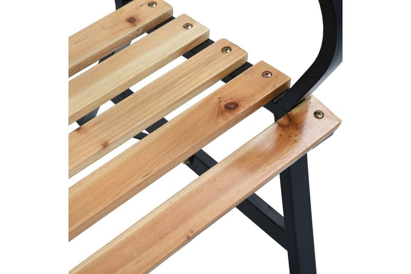 Trädgårdsbänk 120 cm trä - Svart - Utemöbler - Utesoffor & bänkar - Trädgårdsbänkar