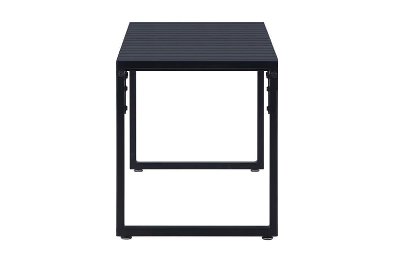 Trädgårdsbänk 120,5 cm PS-skiva svart - Svart - Utemöbler - Utesoffor & bänkar - Trädgårdsbänkar