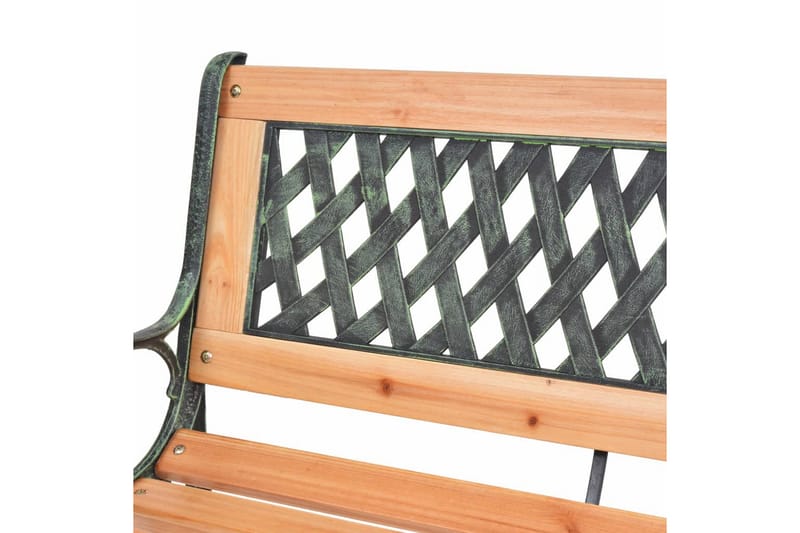 Trädgårdsbänk 122 cm trä - Brun - Trädgårdsbänkar
