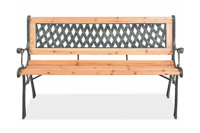 Trädgårdsbänk 122 cm trä - Brun - Utemöbler - Utesoffor & bänkar - Trädgårdsbänkar