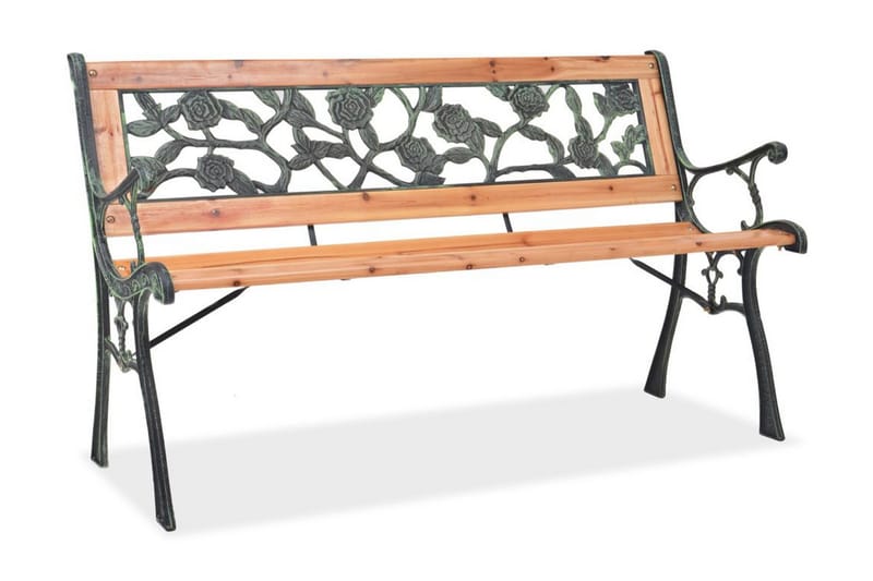 Trädgårdsbänk 122 cm trä - Brun - Utemöbler - Utesoffor & bänkar - Trädgårdsbänkar