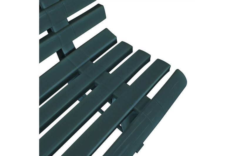 Trädgårdsbänk 145,5 cm plast grön - Grön - Utemöbler - Utesoffor & bänkar - Trädgårdsbänkar