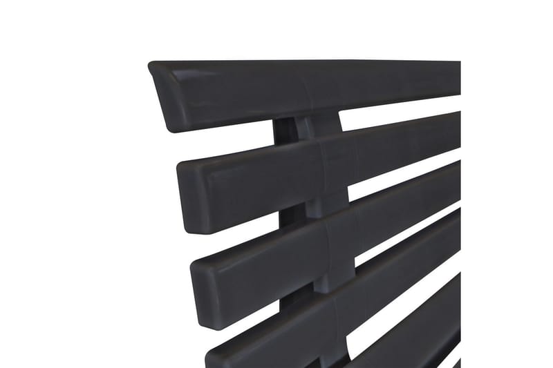 Trädgårdsbänk 145,5 cm plast antracit - Grå - Utemöbler - Utesoffor & bänkar - Trädgårdsbänkar
