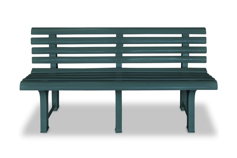Trädgårdsbänk 145,5 cm plast grön - Grön - Utemöbler - Utesoffor & bänkar - Trädgårdsbänkar
